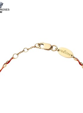 redline/红绳女士2023新款Entrelacet带钻细绳黄金链交错时尚手链