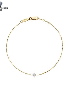 红绳女士金链制钻石奢华手链