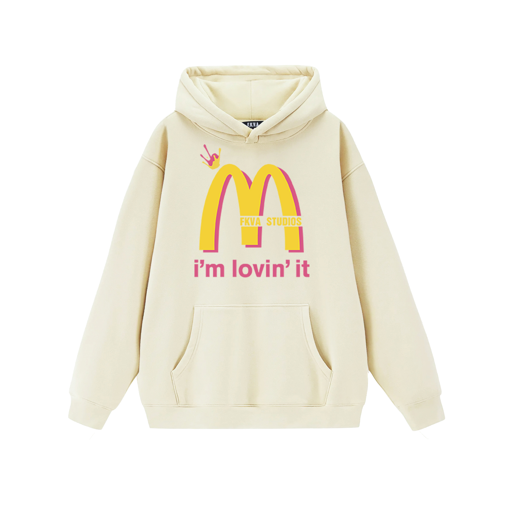 「Babugge」现货！原创美式麦当劳M字摇粒绒连帽情侣卫衣国潮帽衫 - 图3