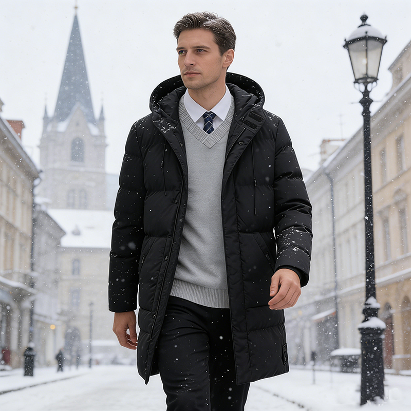 【年终特惠】冬季男士中长款加厚连帽棉衣商务休闲棉服外套秀禾服,淘宝优惠券,粉丝福利购,淘宝优惠卷