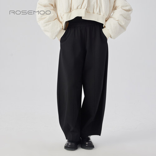 容子木ROSEMOO【商场同款】微弹干爽宽松松紧腰气球裤RSS4KP006T - 图3