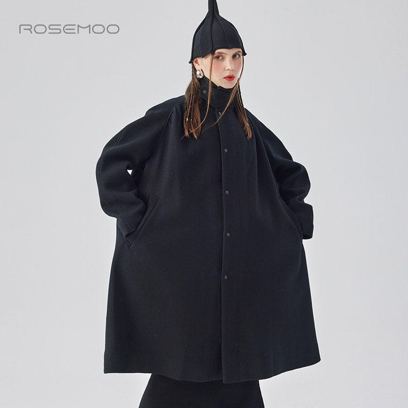 容子木ROSEMOO24年冬季新款绵羊毛针织呢大衣RCL4WW262B,淘宝优惠券,粉丝福利购,淘宝优惠卷