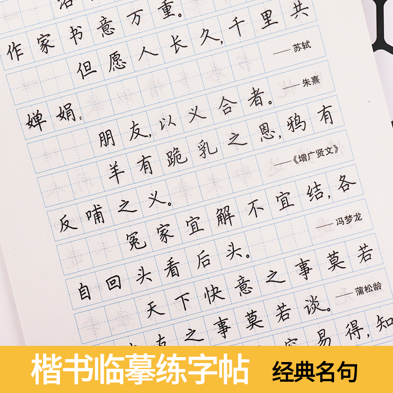 墨点字帖 经典名句楷书荆霄鹏钢笔字帖 大学生成人励志名言名人名言人生哲理正楷临摹练字帖规范汉字书写练习 - 图1