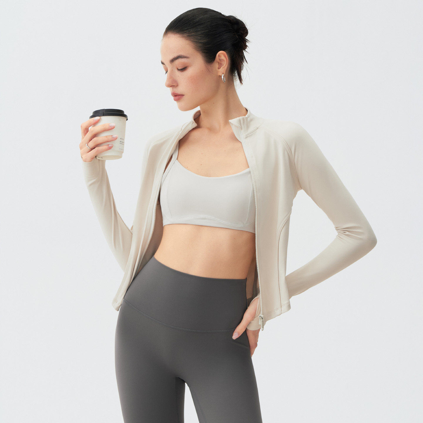 movingtime加绒保暖运动外套女跑步健身服上衣修身显瘦瑜伽服长袖,淘宝优惠券,粉丝福利购,淘宝优惠卷