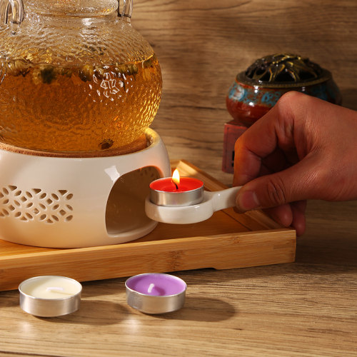 蜡烛2-3-4-8小时无烟蜡烛煮茶炉酒店浪漫生日香薰圆形小茶蜡加热 - 图1