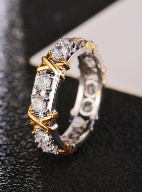 钻石戒指New Fashion Women Gold Ring Wedding Diamond Gift