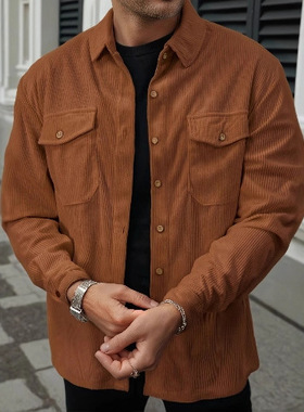 男士工装多口袋宽松休闲夹克