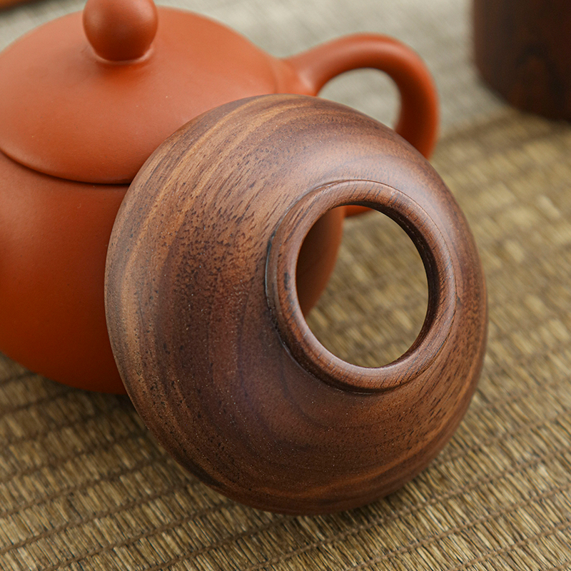 黑檀茶道六君子茶漏斗倒茶入壶取茶器投茶器茶滤茶叶木质茶具配件 - 图2