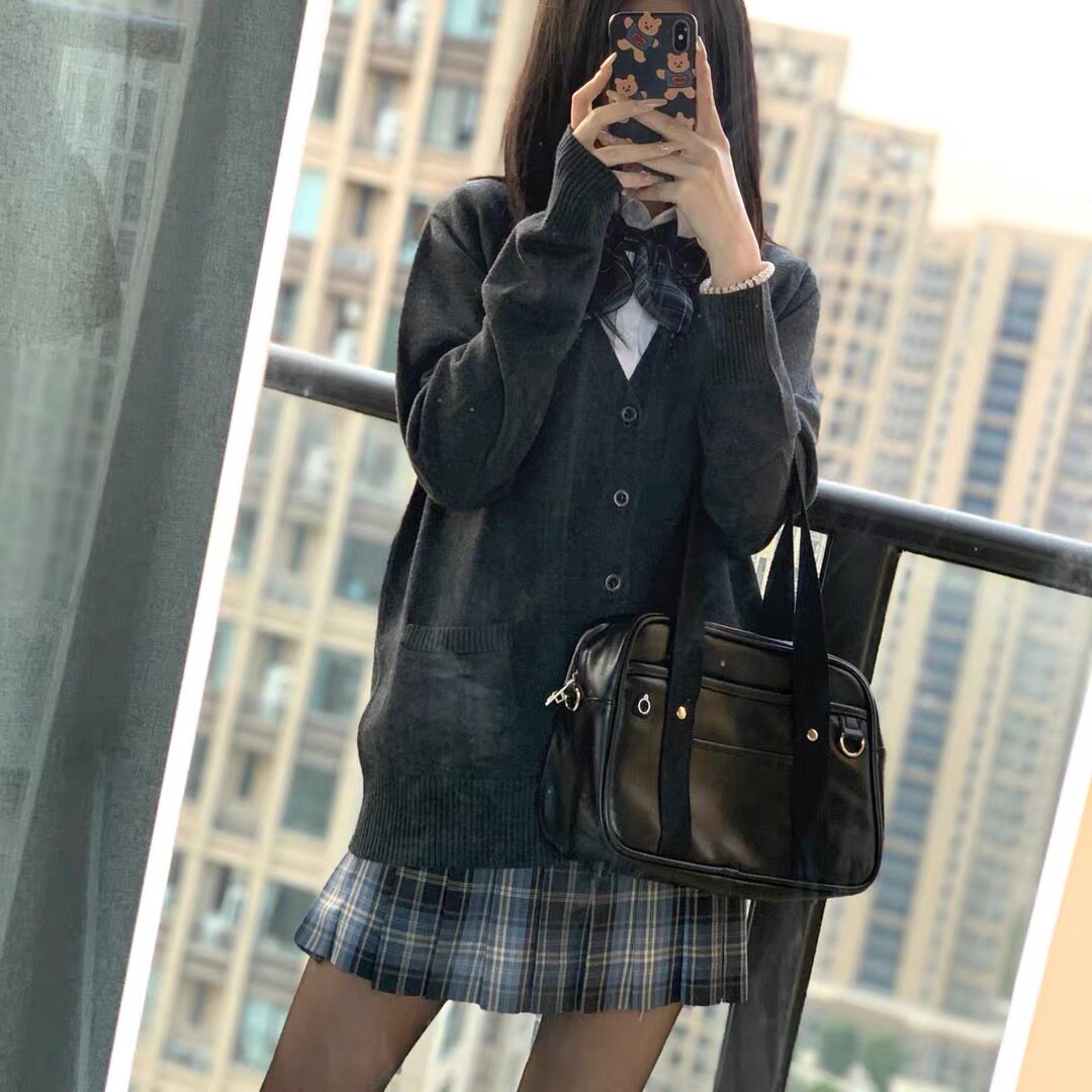 兔仔叽日式jk制服包 pu双色包_虎窝淘
