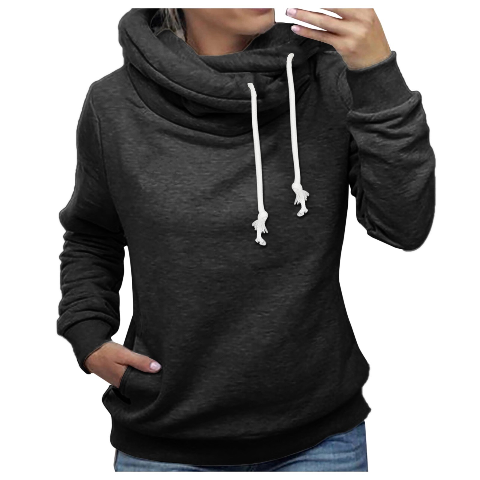 Hoodies For Women Hoodie女 Long Sleeve Pullover Velvet-图1