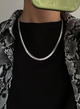 宣宁钛钢压花古巴男士潮牌项链