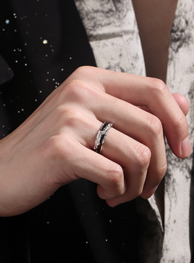 暗影小众设计复古戒指