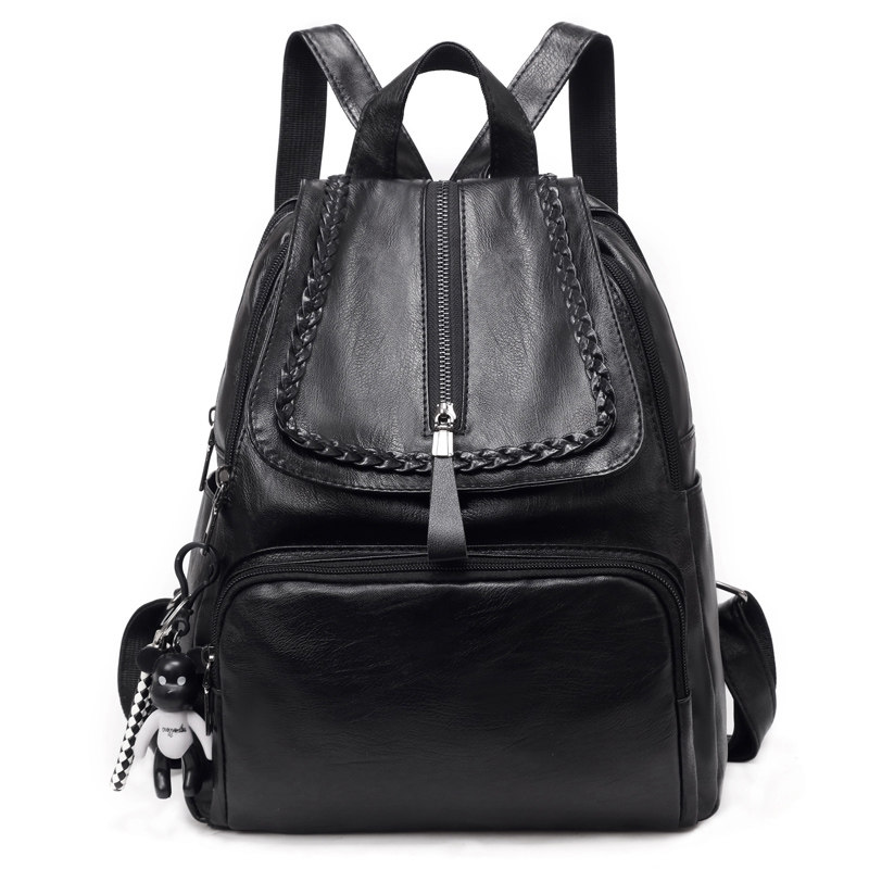 2020新款潮韩版软皮女士女包双肩包 丁阁格双肩背包