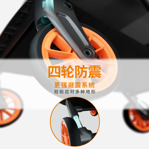 AM婴儿车可坐可躺0到3岁溜遛娃神器轻便折叠宝宝儿童手推车碳纤维 - 图3