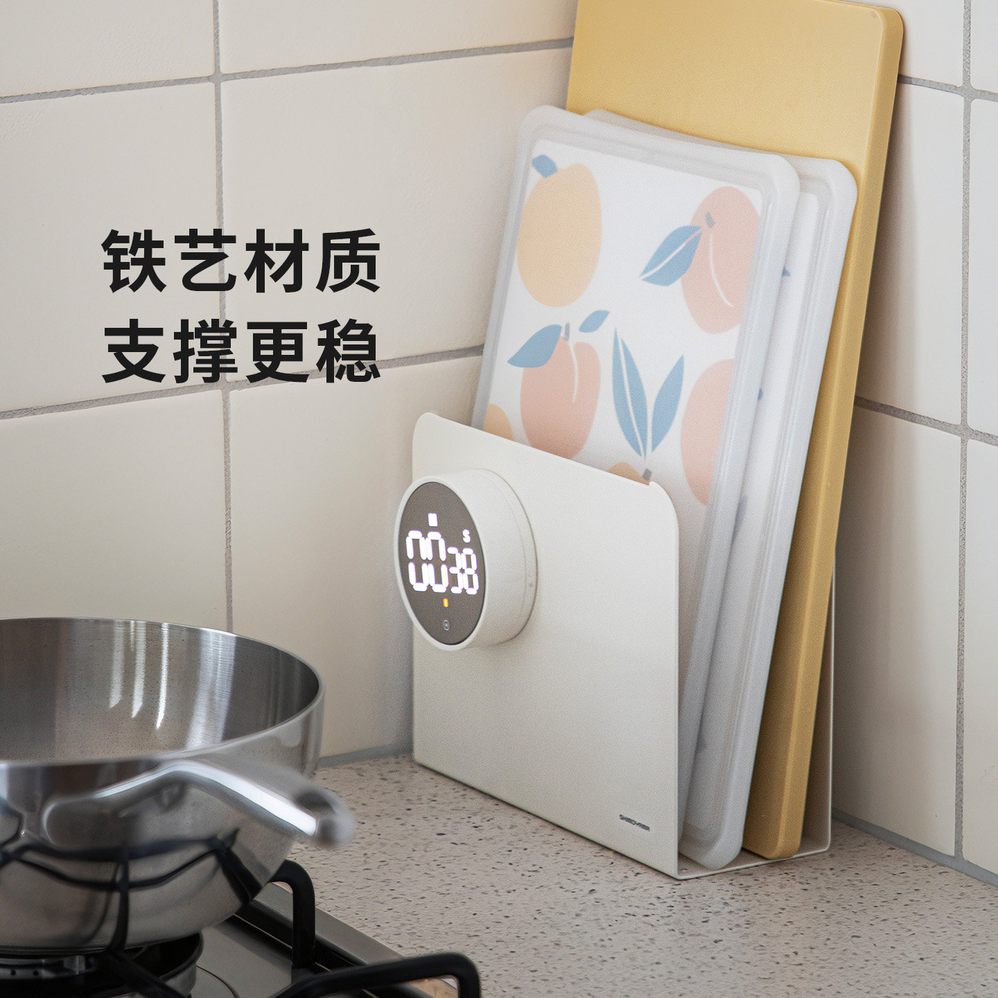 霜山锅具收纳架橱柜平底锅竖立放置锅盖砧板盘碟架厨房铁艺置物架,淘宝优惠券,粉丝福利购,淘宝优惠卷