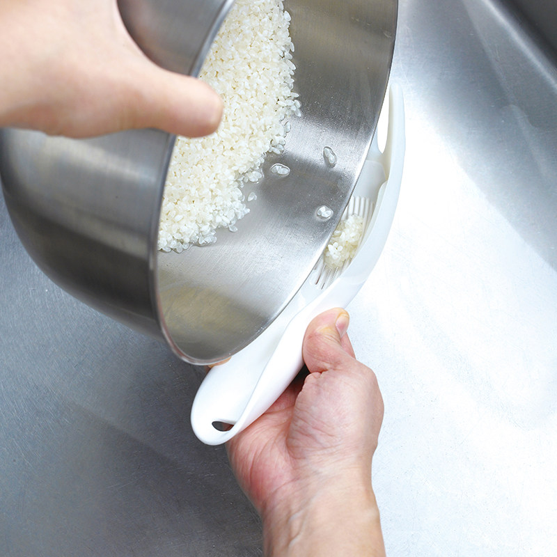 MARNA多功能淘米勺爪形小孔沥水筛创意洗米器不易伤手厨房淘米刷 - 图0