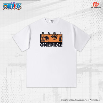 Toei Animation One Piece ເສື້ອທີເຊີດຄໍຮອບຂອງແທ້ສໍາລັບຜູ້ຊາຍແລະແມ່ຍິງແຂນສັ້ນກາຕູນ summer ເຄື່ອນໄຫວ peripheral ໃຫມ່ tops