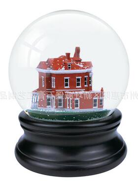 个性水晶球树脂文化纪念品建筑设计内景飘雪花树脂水晶球