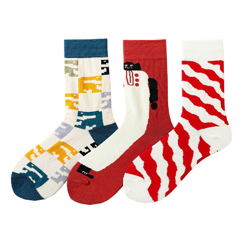 女ins潮情侣款可爱韩街头款中筒袜 双禹服饰短袜/打底袜/丝袜/美腿袜