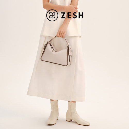ZESH/泽尚 微笑中号斜挎包女包RACHEL手提单肩包高级女式包包女款 - 图0