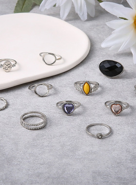 Europe America Love Ring Piece Set Ring Set Rings Alloy 戒指