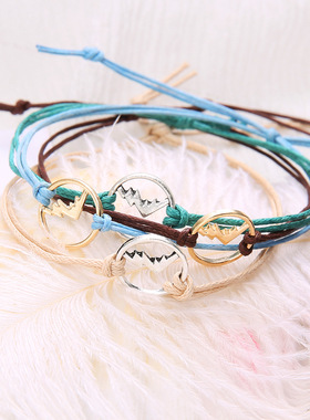 Bohemian Vintage Weaving Colorful charm Bracelet anklet手链