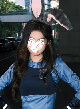 Halloween Rabbit Police Officer Headwear  Plus headband