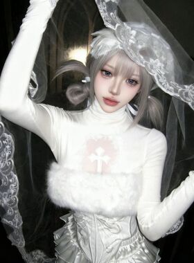 饰 Halloween Vampire Girl Lace Headdress Gothic cosplay veil