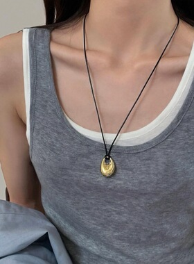 black rope necklace women summer long Beautiful Accessories