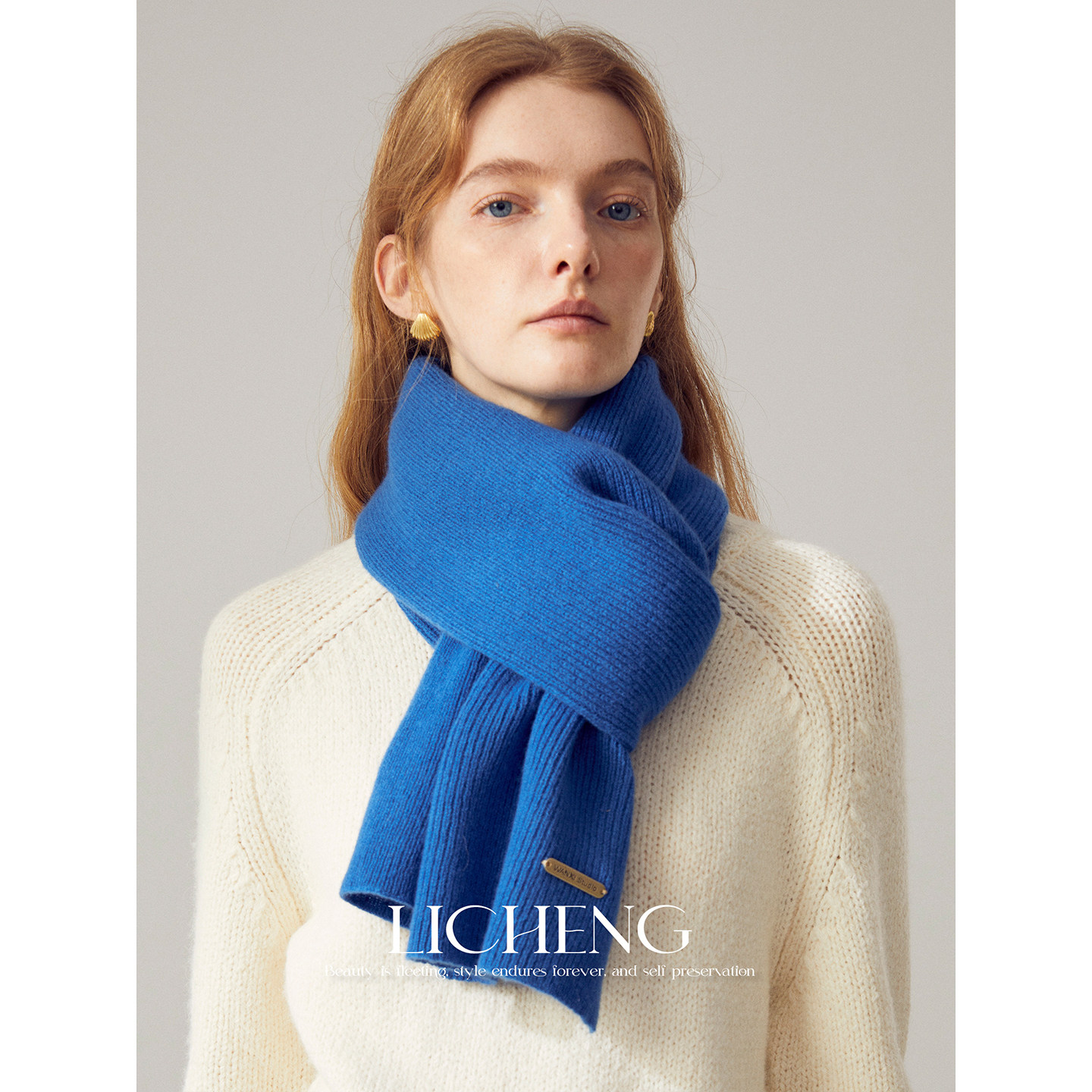 礼诚 经典不过时全羊毛针织围巾女纯色百搭冬季保暖围脖情侣送礼,淘宝优惠券,粉丝福利购,淘宝优惠卷