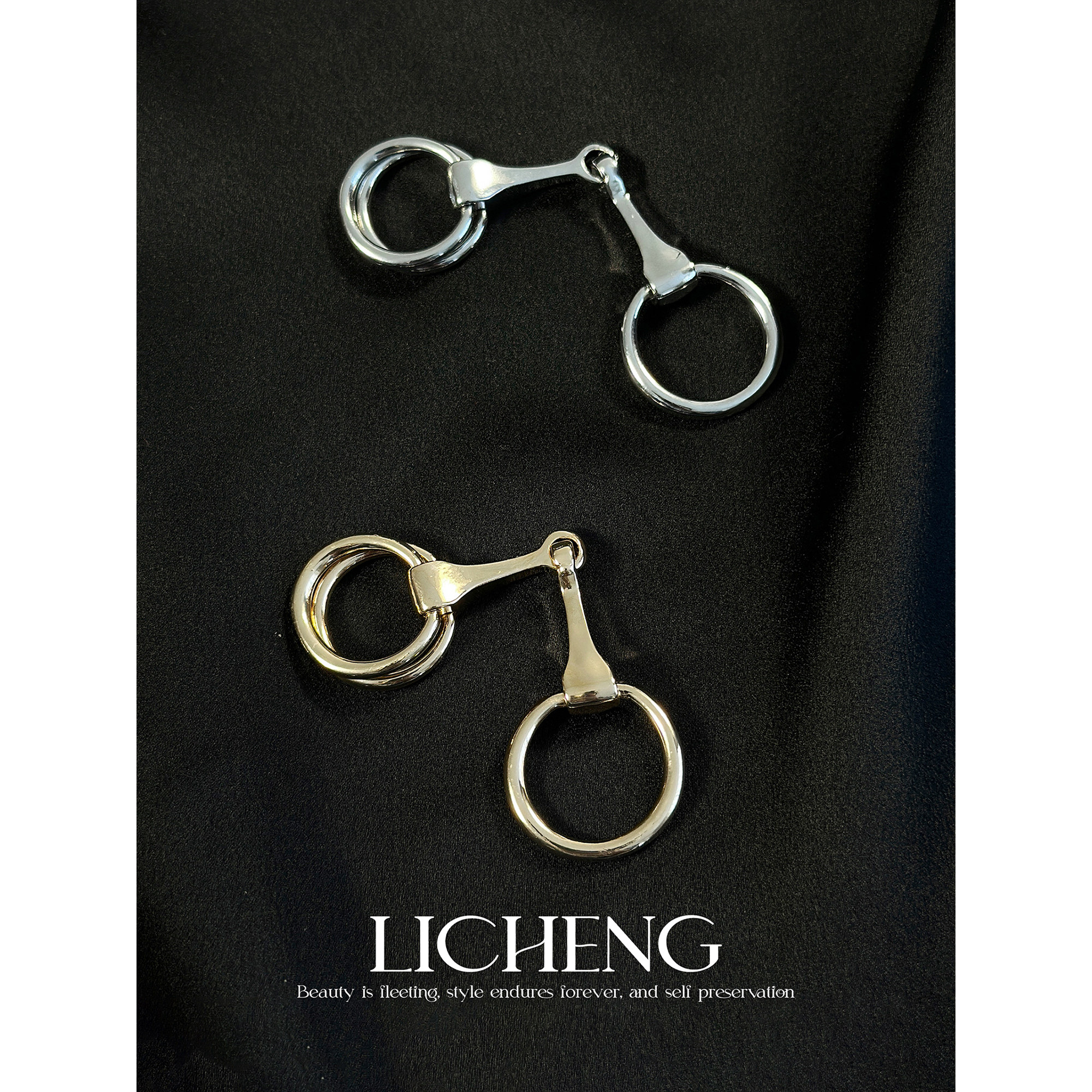 礼诚 高级感简约丝巾扣围巾扣 百搭优雅穿搭配饰江疏影同款马环扣