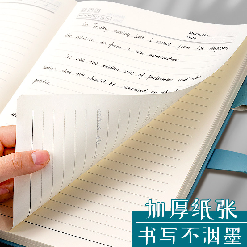 a4笔记本本子加厚商务会议记录本2024年新款成人用工作办公日记本支持定制可刻字印logo大号b5皮面超厚记事本