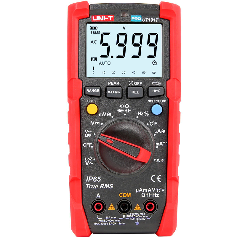 优利德ut191t数字多功能防烧万用表 汉晟星五金万用表