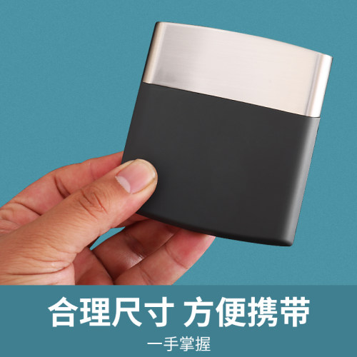 高档烟盒20支装创意个性抗压香烟壳盒烟盒男商务便携烟夹方形金属 - 图1