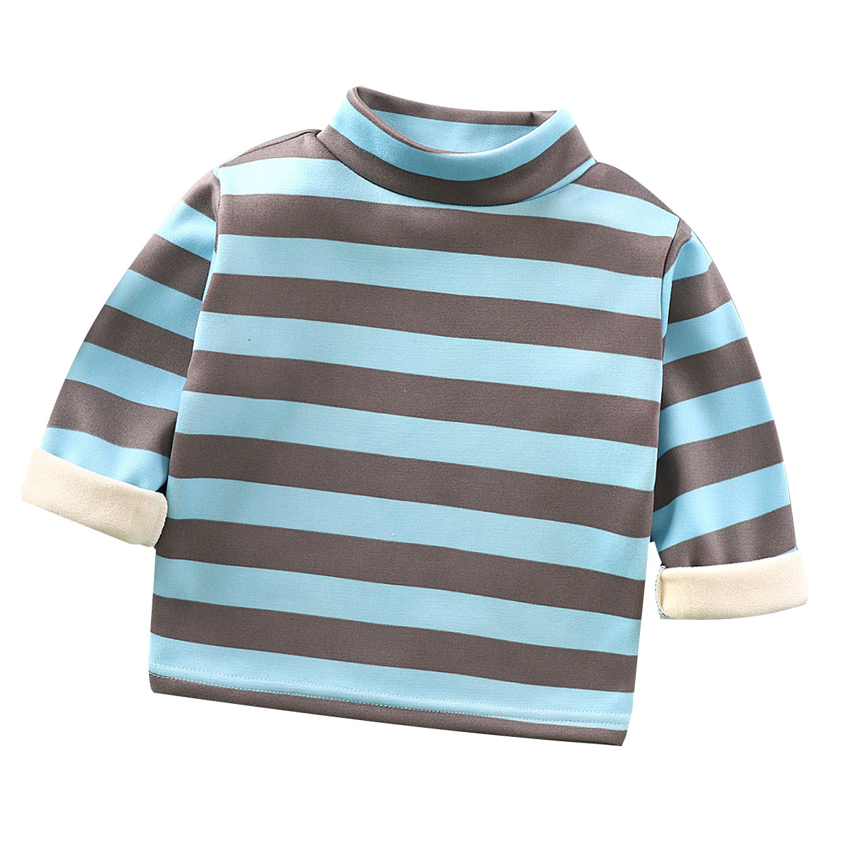 高领加绒加厚秋衣男女童宝宝打底衫 优福优T恤