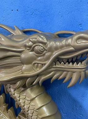 定制玻璃钢雕塑龙模型白酒店铺门头装饰壁挂创意招牌龙摆件中国龙