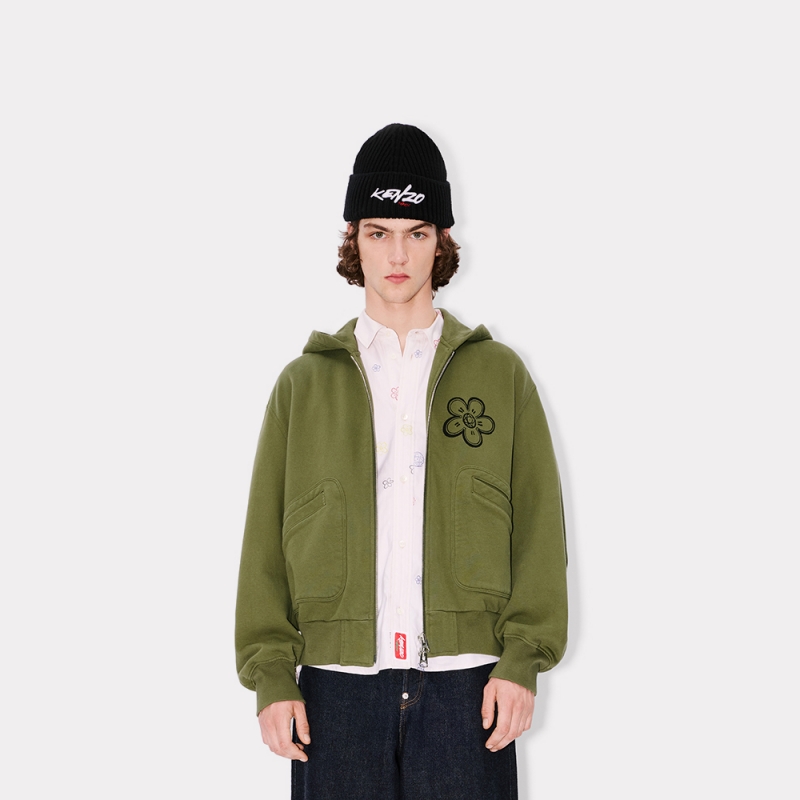 【Kenzo x Futura 2000】 2025秋冬系列 男士箱型连帽拉链外套 - 图2