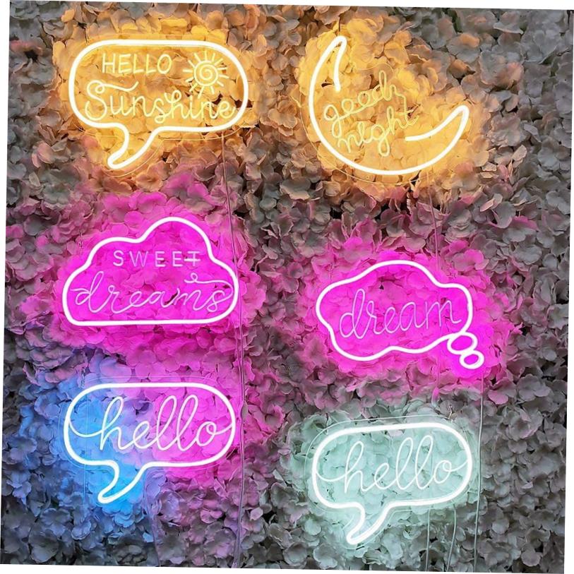 LED Neon Light Sign Dream Cloud Shaped Wedding Party Decorat - 图0