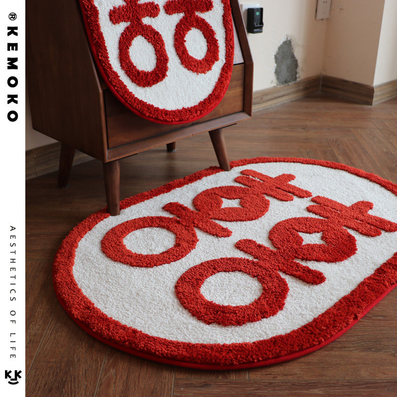 kemoko结婚庆跪垫喜字敬茶地垫中式婚房布置脚垫卧室客厅地毯装饰,淘宝优惠券,粉丝福利购,淘宝优惠卷