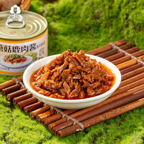 河北承德特产平泉特产森源蘑菇酱拌面拌饭酱料鹿肉酱150g*8礼盒 - 图1
