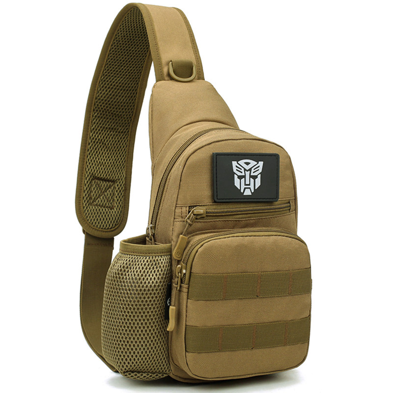 胸包男士单肩户外钢珠帆布斜挎包 诗立柏箱包胸包