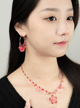 SATELLITE MIRAFLORES系列项链女高级感玫瑰花配饰毛衣链锁骨链