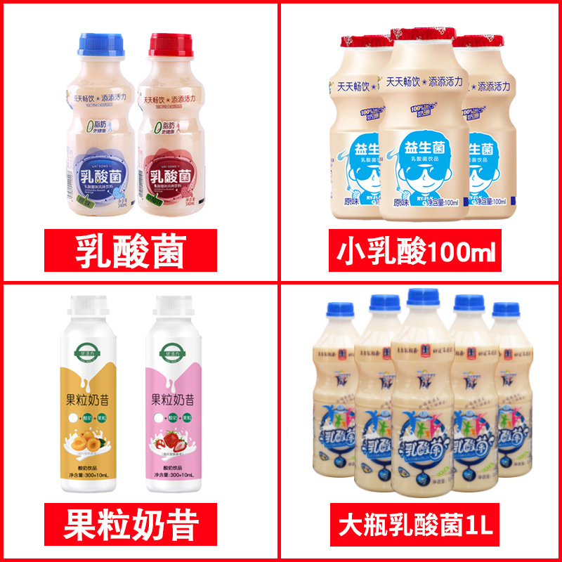 齐楚食品专营店乳酸菌饮品340mlx12瓶养胃早餐酸奶动力儿童牛奶饮料整箱益生元0