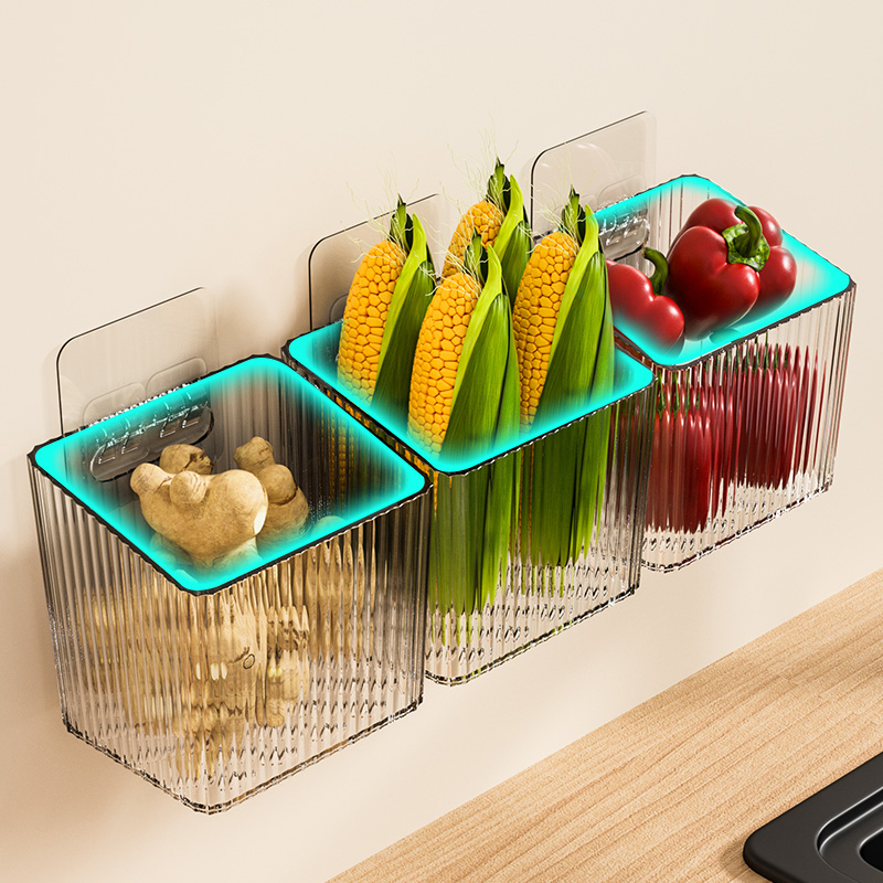 Kitchen onion, ginger and garlic storage basket storage rack