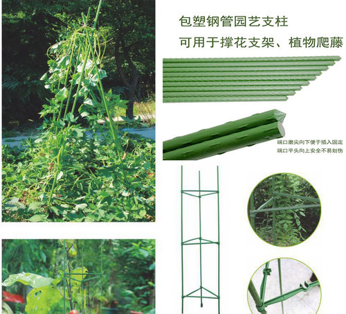 10根包邮植物支架园艺包塑管黄瓜番茄爬藤支撑杆包塑支柱植物支撑 - 图1