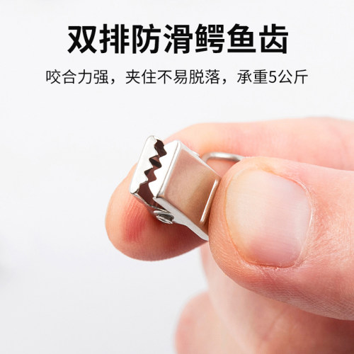 仓库物料卡夹子货架附件吊牌标识牌存料卡卡片小挂钩铁夹标签强力 - 图0