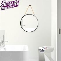 Bathroom Mirror Hanging Wall Wedding Dress Shop Wall-mounted White 8 Color Changing Glasses Champagne Round Mirror Toilet Round Mirror Home Wash