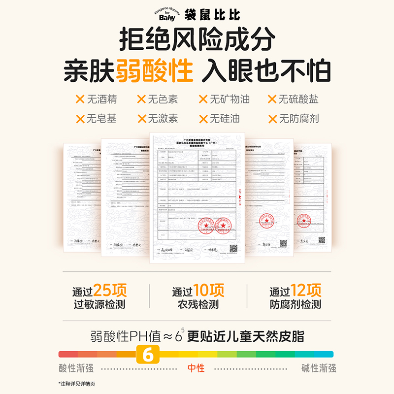 袋鼠比比儿童沐浴露除螨清洁抑菌控油润肤温和洗澡袋鼠妈妈沐浴露