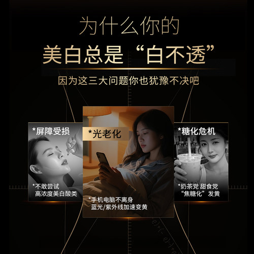 【临期特惠清仓】美白丸抗糖片胶原蛋白肽饮内服提拉紧致抚纹修护 - 图0