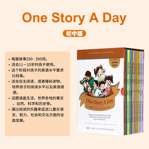原版进口 英文原版 One Story a Day 幼少儿英语故事阅读绘本 365个英文故事正版趣味读物 5-12岁儿童亲子图画书磨耳朵每天一故事 - 图2